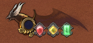 The Summoner Job Gauge, in Firebird Trance mode, with all three Arcanums charged.